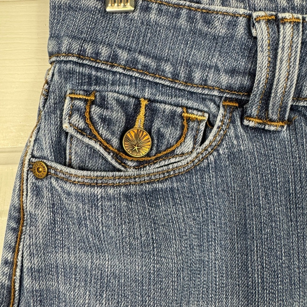 Levis Signature‎ Size 6 Jean Skirt Cotton Spandex Blend Pockets Denim - Picture 4 of 8